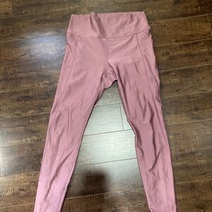 Oraki Pink High-Waisted Leggings with pockets